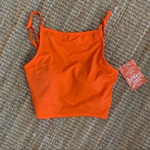 Kortni Jean Squared Up Top Dark Orange